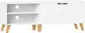 Songmics TV-Schrank mit Türen 140 cm Weiss