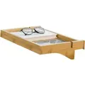 SoBuy Klemmregal fürs Bett mit Kabelführung Nachttisch Bambus 36x8x25cm Natur NKD01-N