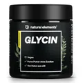 natural elements L-Glycin Pulver – 500g (11 Monate Reichweite) – vegan, optimal dosiert, ohne Zusätze, von Natur aus süß – in Deutschland produziert & laborgeprüft