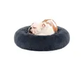 FEANDREA Hundebett flauschig, Katzenbett, Donut Kissen, waschbar, Polsterung in der Mitte herausnehmbar, 80 cm Durchmesser