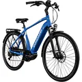 ZÜNDAPP X500 Ebike 28 Zoll Trekking Fahrrad für Damen und Herren 165-180 cm Elektrofahrrad mit Bosch Mittelmotor 11 Gang Scheibenbremse E Bike 500 Wh Akku (51 cm, blau)