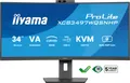 iiyama ProLite XCB3497WQSNPH-B1 34" VA UWQHD Curved Monitor mit integrierter Windows Hello Kamera & Mikrofon, USB-C-Dock, LAN, KVM-Switch