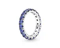 Pandora Silberring 190050C02 Ewigkeits-Ring Damen Funkelnde Reihe Blau Silber Gr. 52