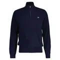 Gant Herren Extrafine Lambswool Zip Cardigan Strickjacke, Marine, 4XL EU