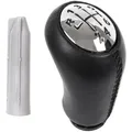 Dacia Duster I 6-Gang-Schaltknauf SCHWARZES LEDER + CHROM + Adapter / Schaltknau