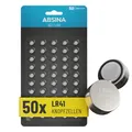 ABSINA 50x AG3 LR41 Knopfzelle 1,5V Alkaline - Knopfzellen Batterien Batterie