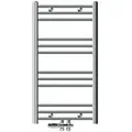 LuxeBath Badheizkörper Sahara 500x800 mm Chrome gebogen mit Mittelanschluss und Boden Anschlussgarnitur