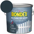 Bondex Holzfarbe draußen Wetterschutzfarbe Anthrazit seidenglänzend 2,5 L