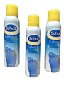 ✅Scholl Fußschutz Spray 2in1 Stoppt Fußgeruch Hält die Füße Trocken 150ml 3er