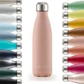 Blumtal Trinkflasche 350 ml Edelstahl - auslaufsichere Isolierflasche - BPA-freie Trinkflasche kalt & warm - doppelwandige Insulated Bottle - rostbeständige Isolierflasche Mellow Rose - Rosa