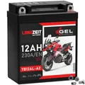 Langzeit YB12AL-A2 GEL Motorradbatterie  12Ah 12V 230A 51213 YB12AL-A GB12AL-A