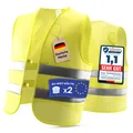 Warnwesten Auto 2er Set – Europaweit gültig nach Norm 2025 EN ISO 20471 – Ref...