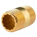 Messing Gewinde-Fitting Distanz Doppelnippel 3/4"-3/4" L= 40 mm, schwere Ausführung