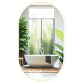 Tulup LED Spiegel Ovaler Spiegel Beleuchtet 40 cm x 70 cm LED Ovaler Spiegel Flur LED Ovaler Wandspiegel Neutralweiß 4000K