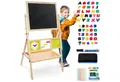 Mamabrum Standtafel 2-in-1 Kindertafel – Magnetische Kreidetafel und Whiteboard