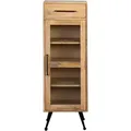 Carla&Marge Riffelution Badschrank II Mangoholz/Eisen Honig/Schwarz - Schwarz