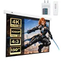 Projektionswand Beamer Leinwand Fernbedienung / 150" / 4:3 / 300x220 cm