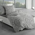Traumschlaf Biber Bettwäsche Sioux grau 135x200 cm + 80x80 cm - grau