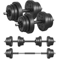 SONGMICS Hantel Set, 2-in-1 Kurzhantel, 2x10 kg, für Zuhause, 1 Paar