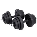 Hantelset 20 KG Kurzhantel Set Workout Fitnesstraining schwarz SONGMICS SYL20HBK