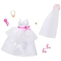Mattel HWV76 - Barbie Fashions 2er-Pack Braut Mode