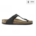 Birkenstock für Damen. 43691 Sandalen Normal Gizeh (Reguläre Passform) schwarz (40), Wohnung, Keine, Lässig