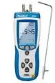 PeakTech 5145 2 in 1 Differenz-Druckmessgerät und Luftgeschwindigkeitsmesser mit Pitot Rohr, Differenzdruck Manometer mit USB, Luftmasse und Lufttemperatur