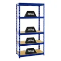 PROREGAL Schwerlastregal Tiger Blau 180x90x45cm für Gesamtlast 1365kg Kellerregal, Steckregal, Garagenregal, Lagerregal
