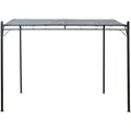 PERGOLA - MARKISE pergola adossée inclinée en métal - 3 x 2.5 m - gris Grau