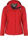Dry Fashion Damen Funktionsjacke Norderney - Wasserdichte Outdoor-Jacke mit gestreiftem Innenfutter in Rot Größe 42