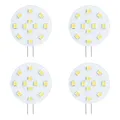 SEBSON LED Lampe G4 warmweiß 3W (2.5W), ersetzt 20W Glühlampe, 200lm, GU4 Stiftsockel 12V DC, Leuchtmittel 130°, 4er Pack
