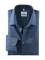 OLYMP Herren Oberhemd Langarm Level Five,Uni,Body fit,New York Kent,Rauchblau 13,42