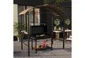 Outsunny Grillpavillon Grillüberdachung, Wetterfester, mit Haken, mit 0 Seitenteilen, (BBQ Überdachung, BBQ Pavillon), für Garten, Balkon, Khaki