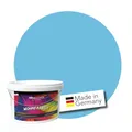 WALLCOVER hochwertige Wandfarbe für Innen im Kinderzimmer | Türkis Blau | 1L für 8m² | Innenfarbe | auch für Baby- & Jugendzimmer | Hochdeckend (Klasse 1) | Profi Qualität aus Deutschland