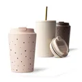 MAMEIDO Thermobecher 350 ml, dichter Kaffeebecher to go aus Edelstahl doppelwandig isoliert, auslaufsicher, Coffee to go Becher warmhaltend (Blush Crush)