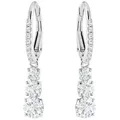 Swarovski Paar Ohrhänger Stilla Round Attract Trilogy Round, 5416155, mit Swarovski® Kristall silberfarben