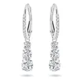 Swarovski Stilla Attract Trilogy Ohrringe, Weiss, Rhodiniert
