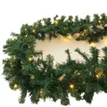 XL 70 LED Girlande beleuchtet Tannengirlande Lichterkette 540 cm außen