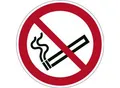 Hinweisschild Durable, rund, für den Innenbereich, Motiv „Rauchen verboten“, EN ISO 7010, selbstklebend, weiß-rot, 1 Stück