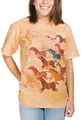The Mountain Horses & Sun Adult T-Shirt, Gelb, 2XL