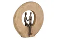 Moritz Skulptur Skulptur Niemals allein schwarz gold, Holz, Tischdeko, Fensterdeko, Wanddeko, Holzdeko, Weihnachtsdeko