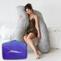 MAKOSAS KomfortKissen ORIGINAL - Premium Orthopädisches Kuschelkissen | Körperkissen | Seitenschläferkissen - Für besseren Schlaf und gegen Rückbeschwerden, 100 x 150 cm (Latte - Baumwolle)