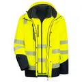 Nitras Warnschutz Winterjacke 6-in-1 MOTION TEX VIZ PLUS, gelb/marine, Größe M