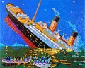 Stick it Steckpuzzle Titanic sinkend, 8500 Puzzleteile, Bildgröße: 66 x 53 cm