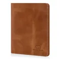 BROWN BEAR Ausweisetui Leder mit RFID-Schutz | Echtleder Vintage Braun | für Damen & Herren | Kartenetui ohne Münzfach | Geldbörse mit Fach für Kfz-Schein & 13 Karten - BB 8015 CBR
