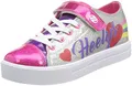 Heelys X2 Snazzy X2, Silver Rainbow Heart, Mädchen-Sneaker mit Rädern, Silber Multi Canvas, 34 EU