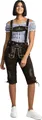 Steigenhöfer Traditionelle Kniebund-Lederhose für Damen mit Trägern Dunkelbraun 46