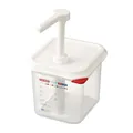 RVN013 Saucenspender GN 1/6 Transparent spülmaschinenfest Druckpumpe 26 l