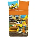 ESPiCO Bettwäsche Trendy Bedding Building Baustelle Bagger Betonmischer Bauarbeiter Mauer Baumwolle Renforcé, Größe:135 cm x 200 cm