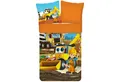 ESPiCO Kinderbettwäsche Baustelle Trendy Bedding, Renforcé, 2 teilig, Bauarbeiter, Bagger, Betonmischer